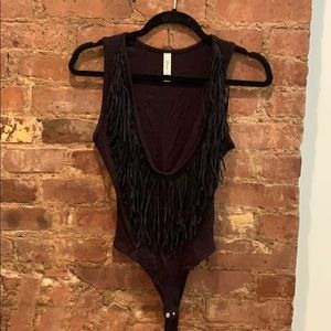 Deep plunge bodysuit